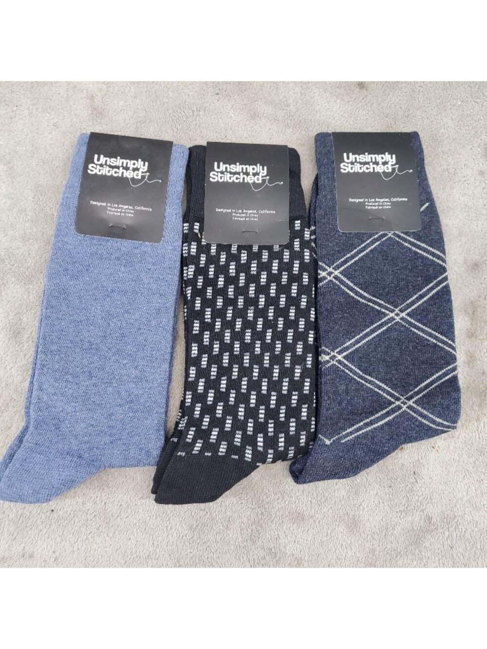 Unsimply Stitched Socks Mens One Size Three Pack of Crew Socks *NWT*
